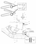 44  50 Mower Deck - Belt Idler Arm  Hitch Group (987079 987080 987351 987462 987463) Diagram and Parts List for  Simplicity Lawn Tractor
