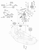 54 Mower Deck - Drive Group (985632) Diagram and Parts List for  Simplicity Lawn Tractor