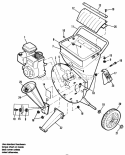 Hopper  Engine Group - Model 5C Diagram and Parts List for  Simplicity Chipper Shredder
