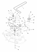 54 Mower Drive Group (7010Mdg) Diagram and Parts List for  Simplicity Lawn Tractor