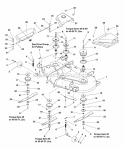 54 Mower Housing Cover Arbor  Blade Group (7010Cabg) Diagram and Parts List for  Simplicity Lawn Tractor