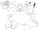 Lift Linkage Diagram and Parts List for 1982 Toro Lawn Tractor