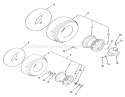 Wheels and Tires Diagram and Parts List for 1982 Toro Lawn Tractor