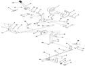 Clutch, Brake And Speed Control Linkage Diagram and Parts List for 1982 Toro Lawn Tractor