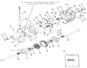 Transaxle Diagram and Parts List for 1983 Toro Lawn Tractor