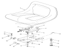 Seat Diagram and Parts List for 1982 Toro Lawn Tractor