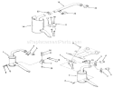 Exhaust System Diagram and Parts List for 1983 Toro Lawn Tractor