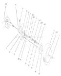 Gear Case and Wheel Assembly Diagram and Parts List for 230000001-230999999 - 2003 Toro Lawn Mower