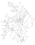 Housing and Wheel Assembly Diagram and Parts List for 230000001-230999999 - 2003 Toro Lawn Mower