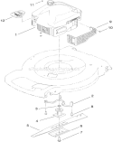 Engine and Blade Assembly Diagram and Parts List for 310000001-310006219 - 2010 Toro Lawn Mower