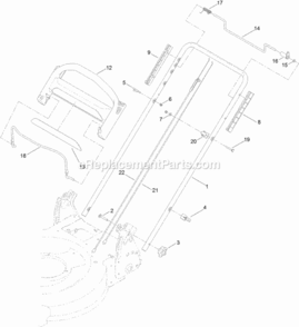 Handle_Assembly Diagram and Parts List for 314200001 - 314999999 Toro Lawn Mower