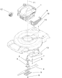 Engine and Blade Assembly Diagram and Parts List for 290000001-290999999 - 2009 Toro Lawn Mower