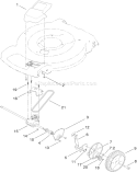 Transmission, Front Wheel and Height-of-Cut Assembly Diagram and Parts List for 310000001-310006219 - 2010 Toro Lawn Mower