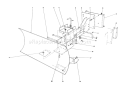 Grader Blade Assembly Diagram and Parts List for 7000001-7999999 - 1987 Toro Snow Blower