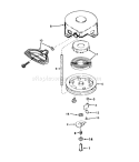 Rewind Starter Diagram and Parts List for 7000001-7999999 - 1987 Toro Snow Blower