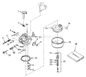 Carburetor Diagram and Parts List for 8000001-8999999 - 1988 Toro Snow Blower