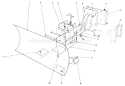 Grader Blade Assembly Diagram and Parts List for 8000001-8999999 - 1988 Toro Snow Blower