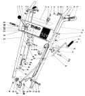 Handle Assembly Diagram and Parts List for 8000001-8999999 - 1988 Toro Snow Blower