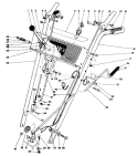 Handle Assembly Diagram and Parts List for 1000001-1999999 - 1991 Toro Snow Blower