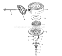 Rewind Starter Diagram and Parts List for 39000001-39999999 - 1993 Toro Snow Blower
