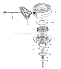 Rewind Starter Diagram and Parts List for 59000001-59999999 - 1995 Toro Snow Blower