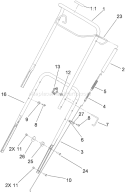 Handle Assembly Diagram and Parts List for 290000001-290999999 - 2009 Toro Snow Blower