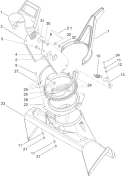 Chute Assembly Diagram and Parts List for 310006876-310999999 - 2010 Toro Snow Blower