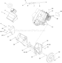 Engine, Fuel Tank and Frame Assembly Diagram and Parts List for 310006876-310999999 - 2010 Toro Snow Blower