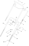 Handle Assembly Diagram and Parts List for 310006876-310999999 - 2010 Toro Snow Blower