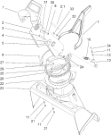 Chute Assembly Diagram and Parts List for 280000001-280999999 - 2008 Toro Snow Blower