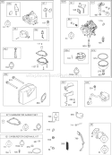 Muffler, Carburetor and Intake Manifold Diagram and Parts List for 280000001-280999999 - 2008 Toro Snow Blower