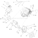Engine, Gas Tank and Frame Assembly Diagram and Parts List for 280000001-280999999 - 2008 Toro Snow Blower