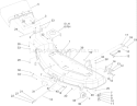 48 Inch Deck Assembly Diagram and Parts List for 250000001-250999999 - 2005 Toro Lawn Tractor