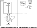 Oil Filter, Tube and Pump Assembly Diagram and Parts List for 250000001-250999999 - 2005 Toro Lawn Tractor