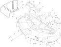 50 Inch Deck and Side Discharge Assembly Diagram and Parts List for 280000001-280999999 - 2008 Toro Lawn Tractor