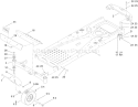 Frame and Caster Wheel Assembly Diagram and Parts List for 310000001-310999999 - 2010 Toro Lawn Tractor