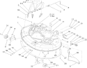 42 Inch Deck Assembly Diagram and Parts List for 250000001-250999999 - 2005 Toro Lawn Tractor