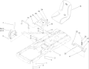 Seat Assembly Diagram and Parts List for 250000001-250999999 - 2005 Toro Lawn Tractor