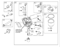 Carburetor Assembly Diagram and Parts List for 250000001-250999999 - 2005 Toro Lawn Tractor
