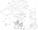 Hydro and Belt Drive Assembly Diagram and Parts List for 260000001-260999999 - 2006 Toro Lawn Tractor