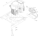Engine And Muffler Assembly Diagram and Parts List for 312000001-312999999 Toro Lawn Tractor