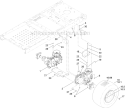 Hydro Transaxle Assembly Diagram and Parts List for 312000001-312999999 Toro Lawn Tractor
