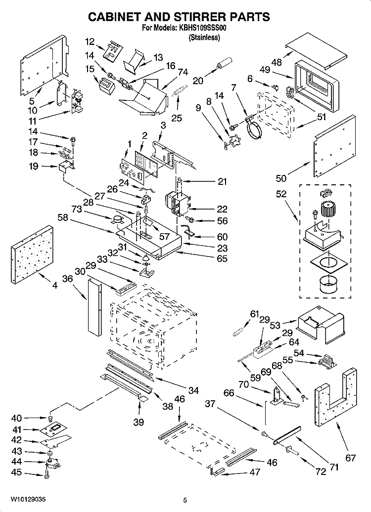 Part Location Diagram of W10130901 Whirlpool INSULATION