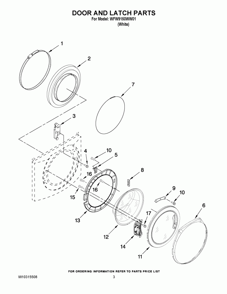 Part Location Diagram of 8540114 Whirlpool Glass Clamp