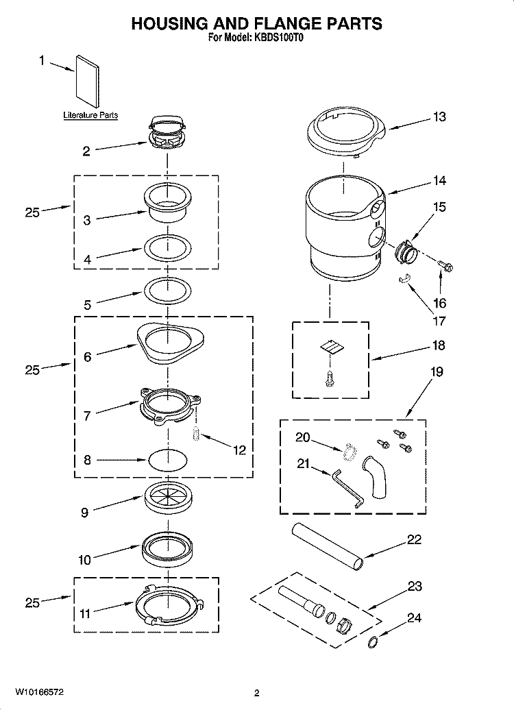 Part Location Diagram of W10171105 Whirlpool Gasket, Mounting
