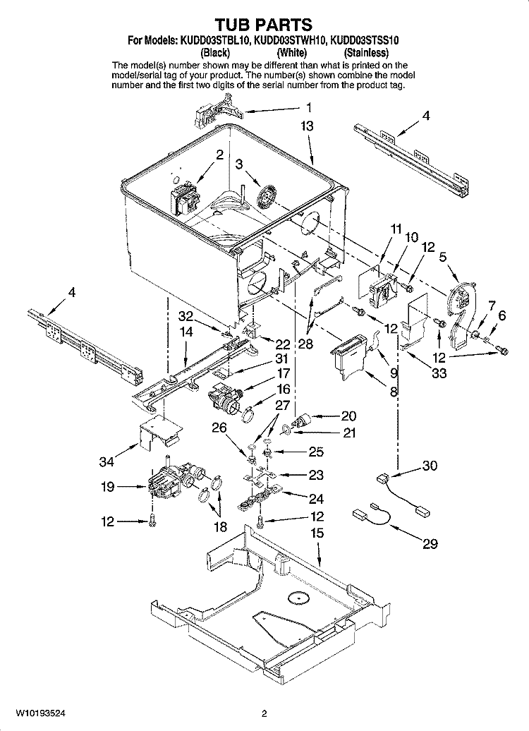 Part Location Diagram of 99003623 Whirlpool THERMOSTAT