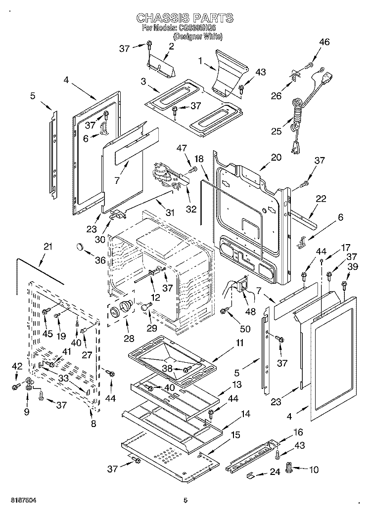 Part Location Diagram of W10180437 Whirlpool INSULATION