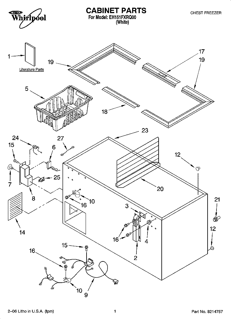 Part Location Diagram of 2-32307 Whirlpool SWITCH
