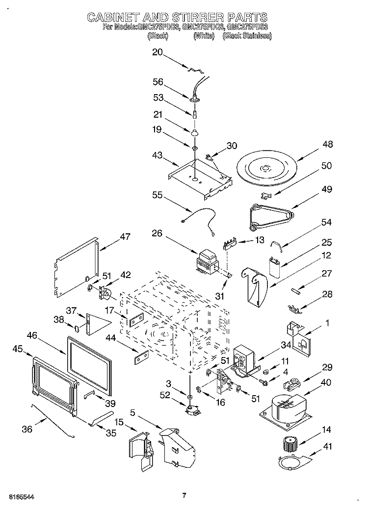 Part Location Diagram of W10465869 Whirlpool SPRING