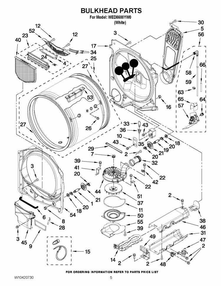 Part Location Diagram of W10345257 Whirlpool TUBE